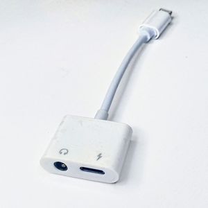 2-in-1 Lightning to 3.5mm Headphone Audio & Charger Adapter for Apple iPhone